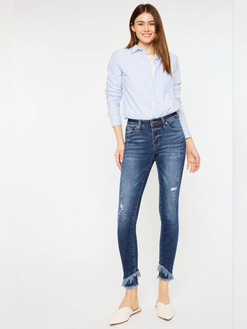 Kancan Nala Mid Rise Ankle Skinny Jeans-Size 0/23